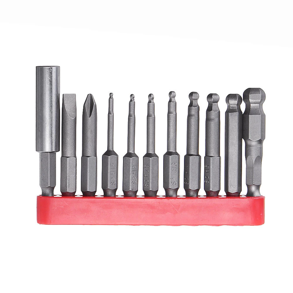 Effetool 11pc 50mm Magnetic Ball Screwdriver Bits - H1.5 to 8 & PH2 | SL6 - Image 3