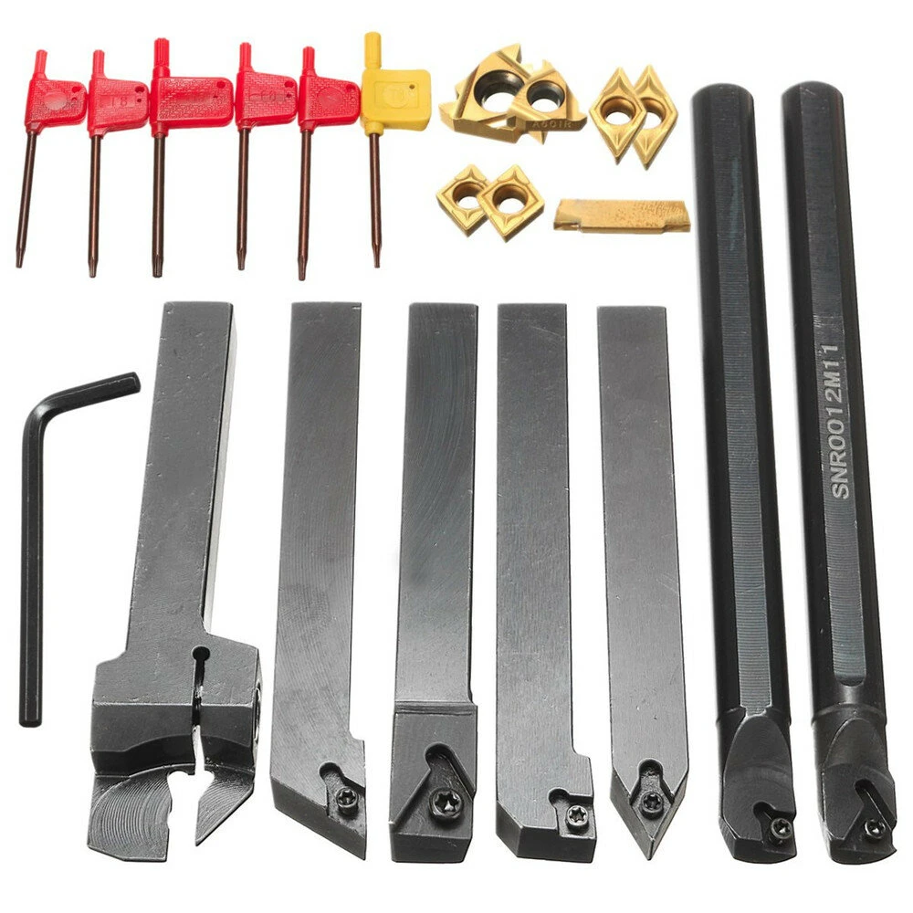 7pcs 12mm Shank Lathe Boring Bar Set - Carbide Inserts Turning Tool Holder - Image 2