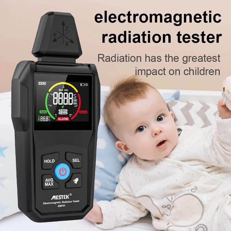 MESTEK EMF Meter - Electromagnetic Field Radiation Detector & Tester | Emission Dosimeter - Image 2