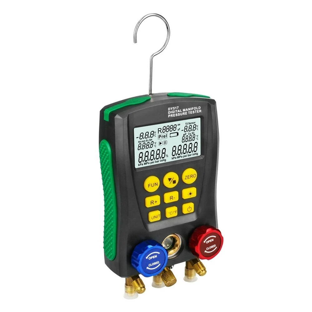 DUOYI DY517A Digital Manifold Gauge Set - HVAC Refrigeration Pressure Vacuum Meter - Image 2