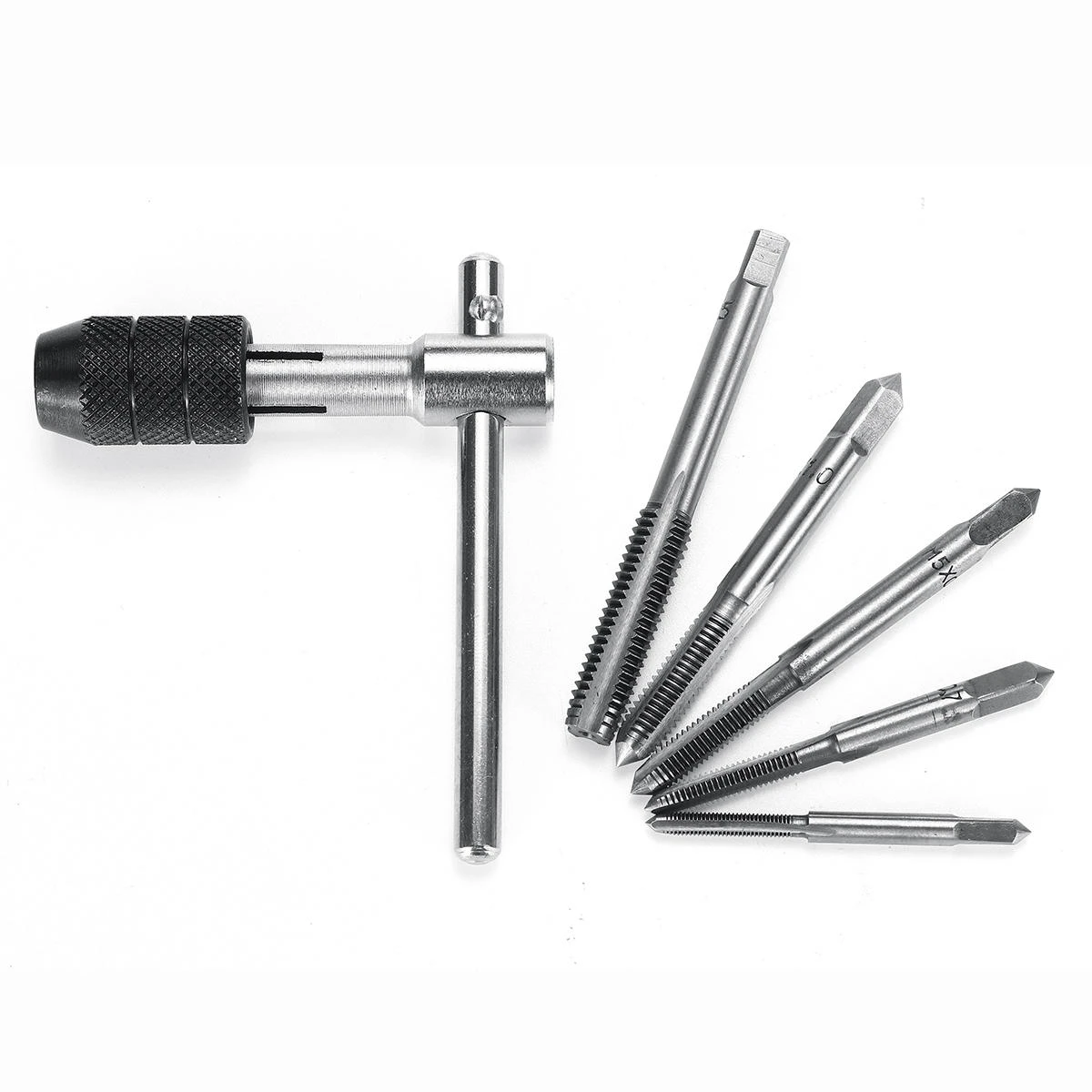M3-M8 Tap Drill Set | T-Handle Ratchet Tap Wrench | Machinist Tool Kit - Image 2