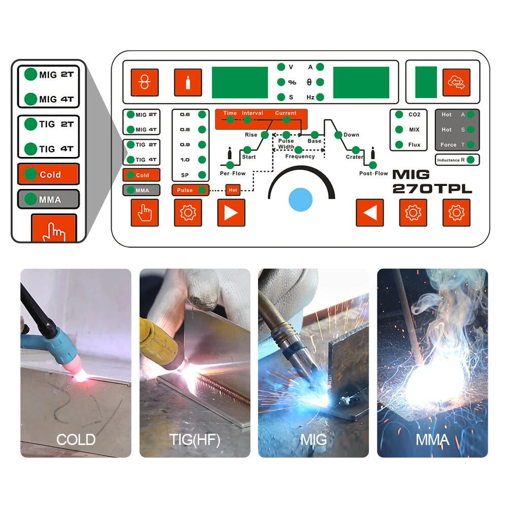 ANDELI MIG-270TPL MIG Welder | 220V 4-in-1 MIG/MAG/TIG/MMA | Pulse & Cold Function - Image 5