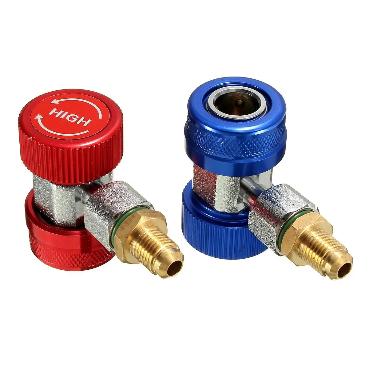 A/C R134a Quick Connect Adapter Coupler - 90 Degree Flange Extractor Valve Core - Image 3