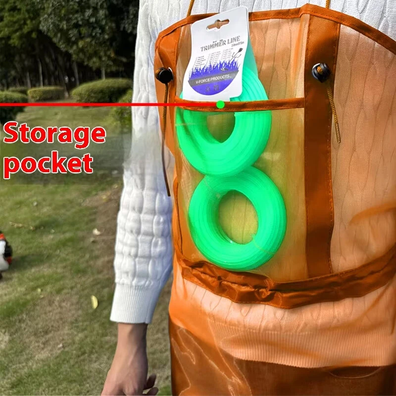 Breathable Mesh Mowing Apron - Full Body Safety Protection | Adjustable with Pocket - Image 4