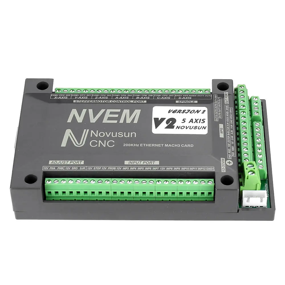 NVEM 5 Axis CNC Controller - USB & Ethernet for MACH3 - NOVUSUN Motor Board - Image 3