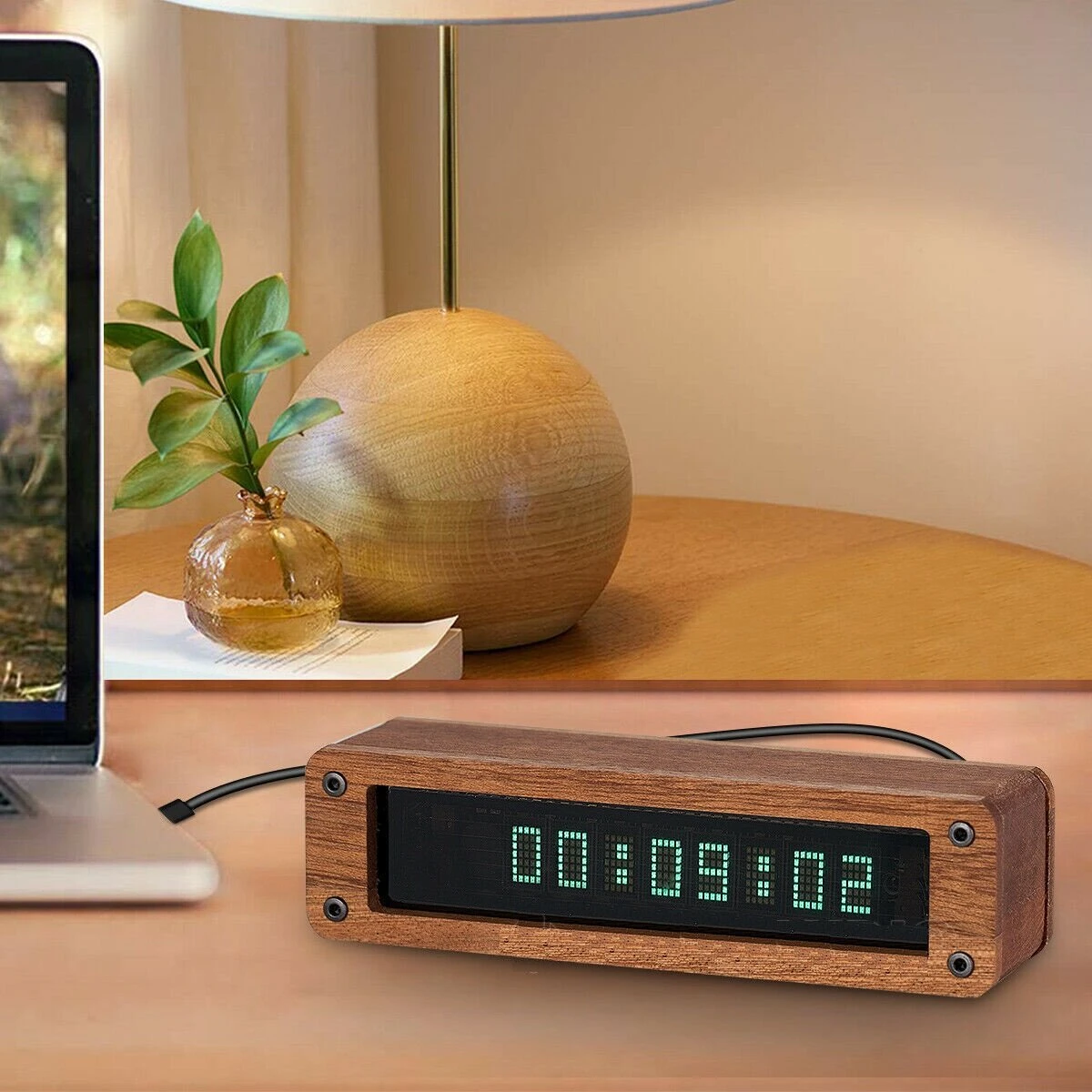 Mini VFD Clock - Retro Vacuum Fluorescent Display for Desk or Car - Image 4
