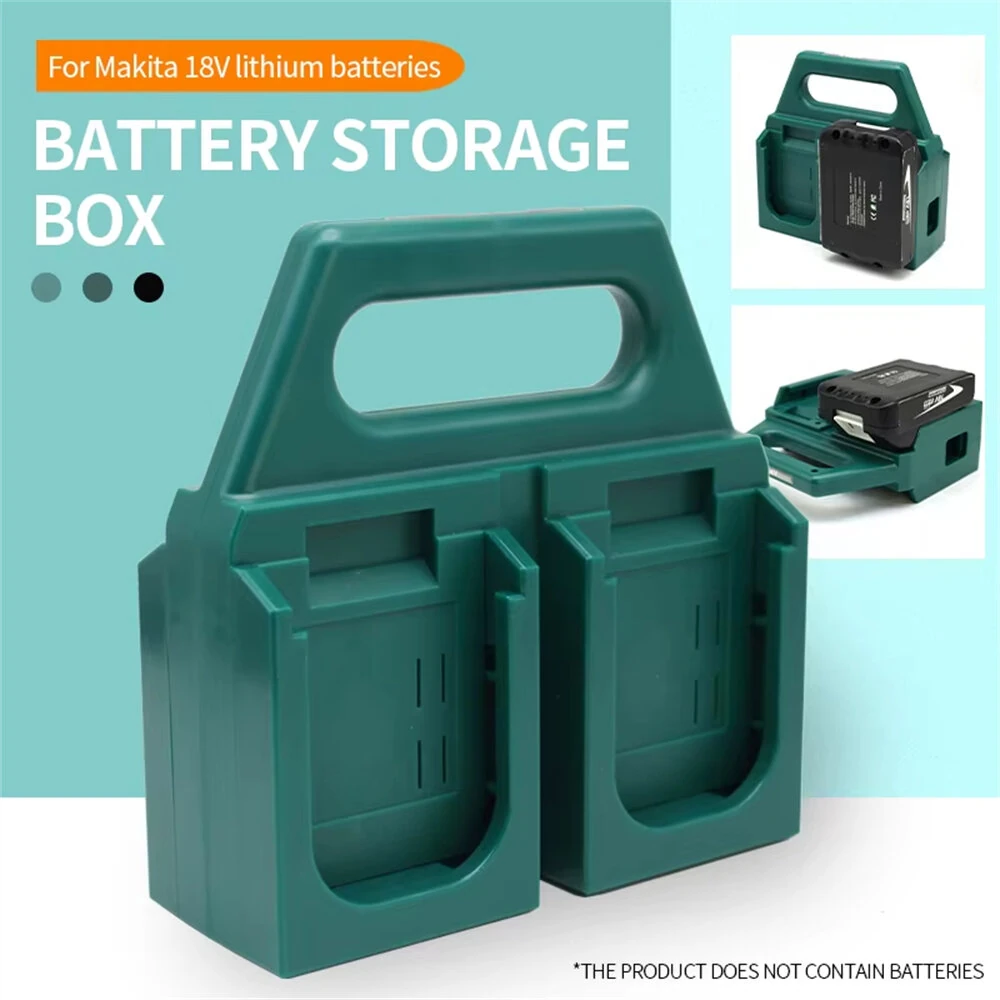 18V Battery Storage Rack | 4 Slot Holder Organizer | Wall-Mounted ABS Plastic - Image 2
