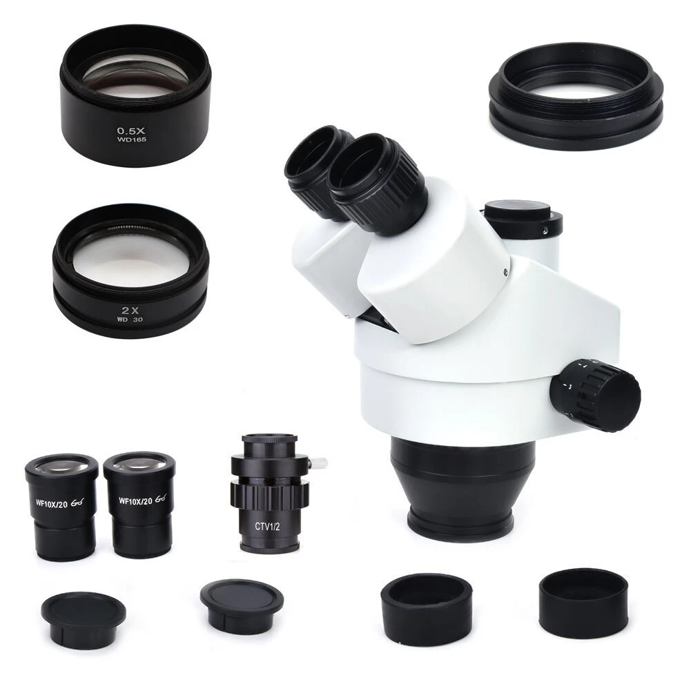 HAYEAR 4K HDMI Microscope Camera | 7X-45X Zoom Trinocular Stereo Microscope for Industrial PCB - Image 2