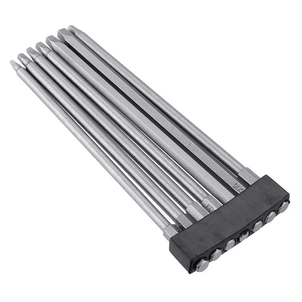 7pcs 150mm Square Screwdriver Bits | 1/4 Inch Hex Shank | Long Reach - Image 3
