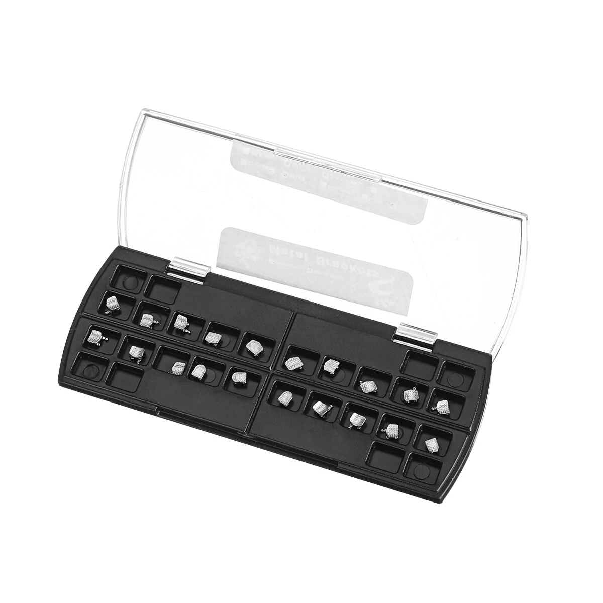 Dental Metal Mesh Base Orthodontic Bracket - 20pcs 022 Hook 345 with Storage Box - Image 3