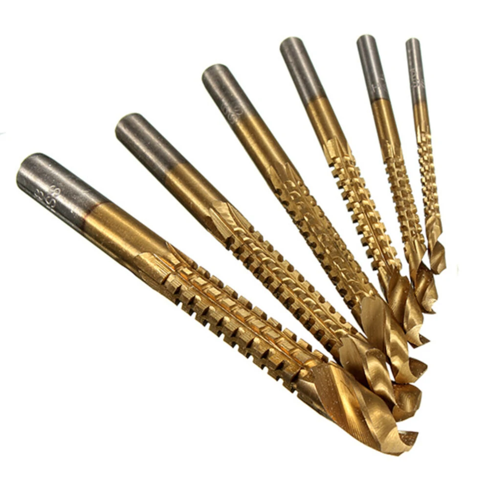 Titanium Drill Bit Set - 6Pcs Twist Drill Bits for Wood Metal Plastic - Image 3