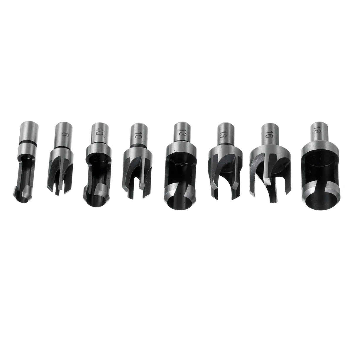 8pcs Wood Plug Hole Cutter Drill Bits Set | Dowel Maker Round Shank Tools - Image 3