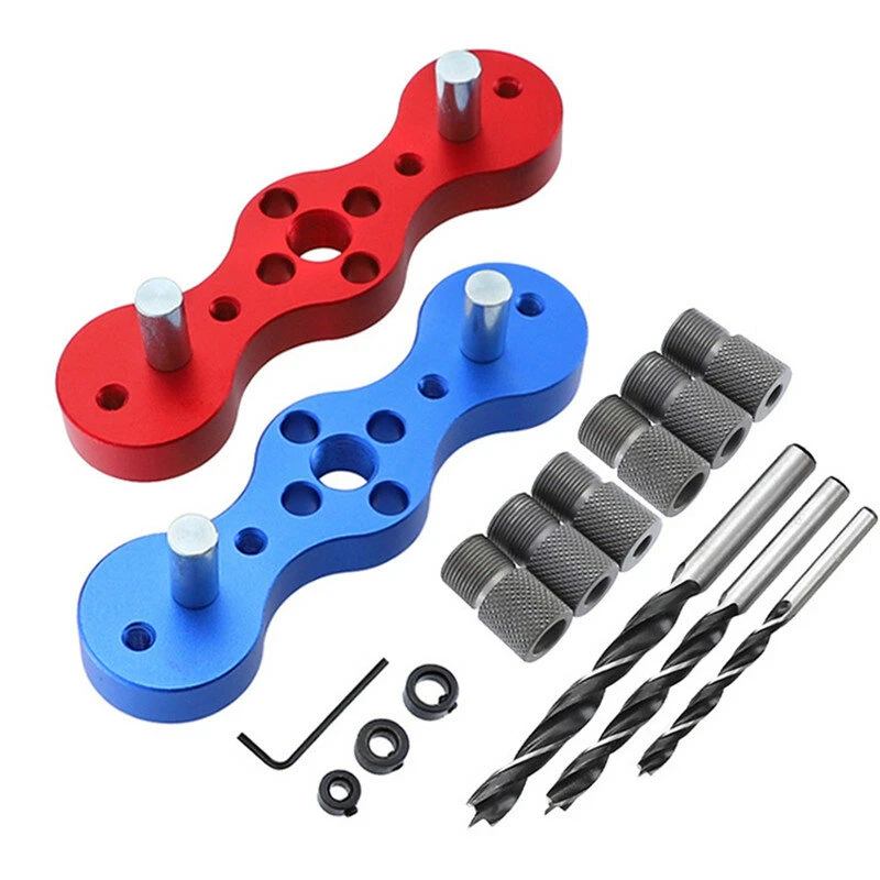 Aluminum Alloy Woodworking Dowelling Jig - 6/8/10mm Self Centering Drill Guide Kit - Image 3
