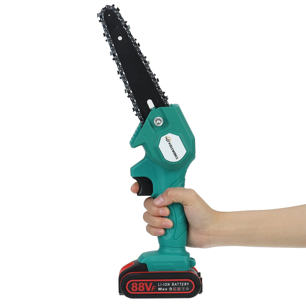 88VF Cordless Chain Saw - 1200W 6 Inch One-Hand Electric Saw with 2 Batteries - Image 2