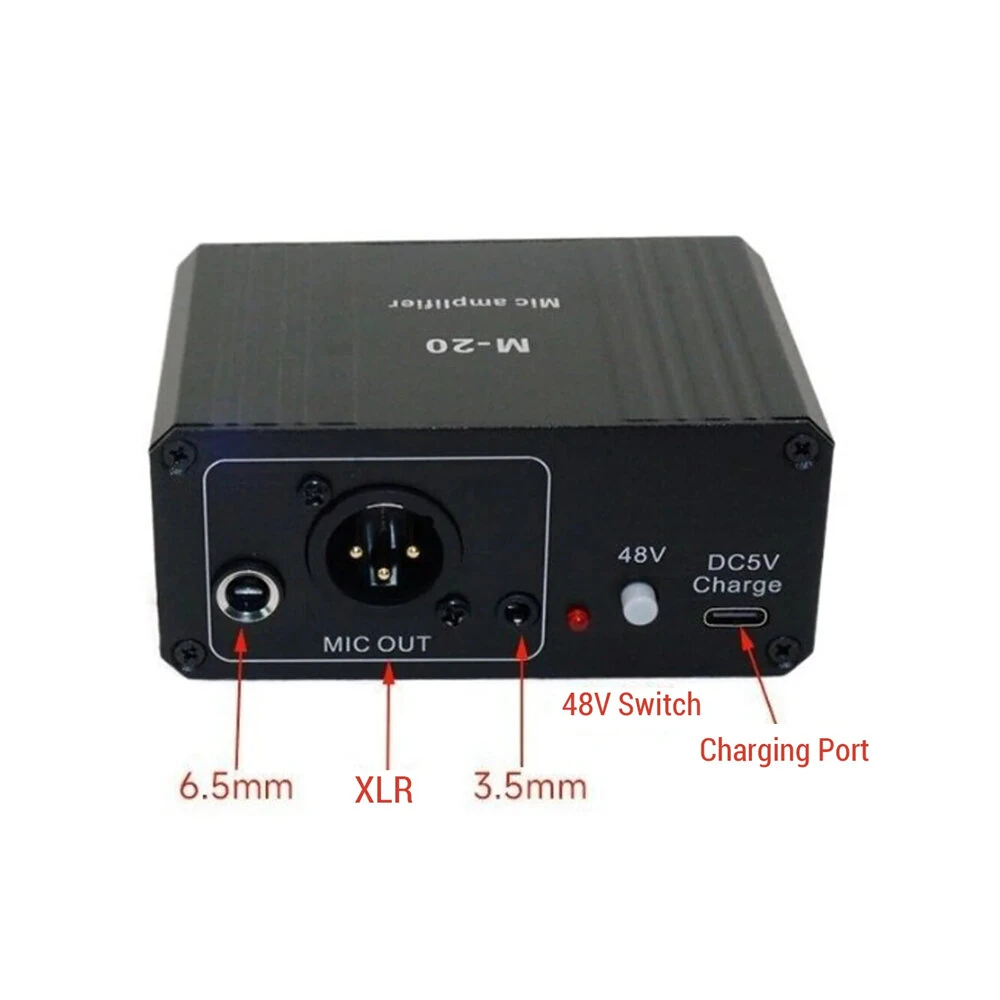 48V Microphone Preamp - Low Noise XLR Amplifier for Dynamic & Condenser Mics - Image 4