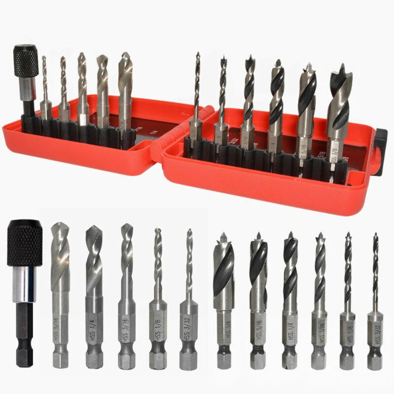 12pcs HSS Stubby Drill Bit Set - Quick Change Hex Shank for Metal & Wood - Image 2