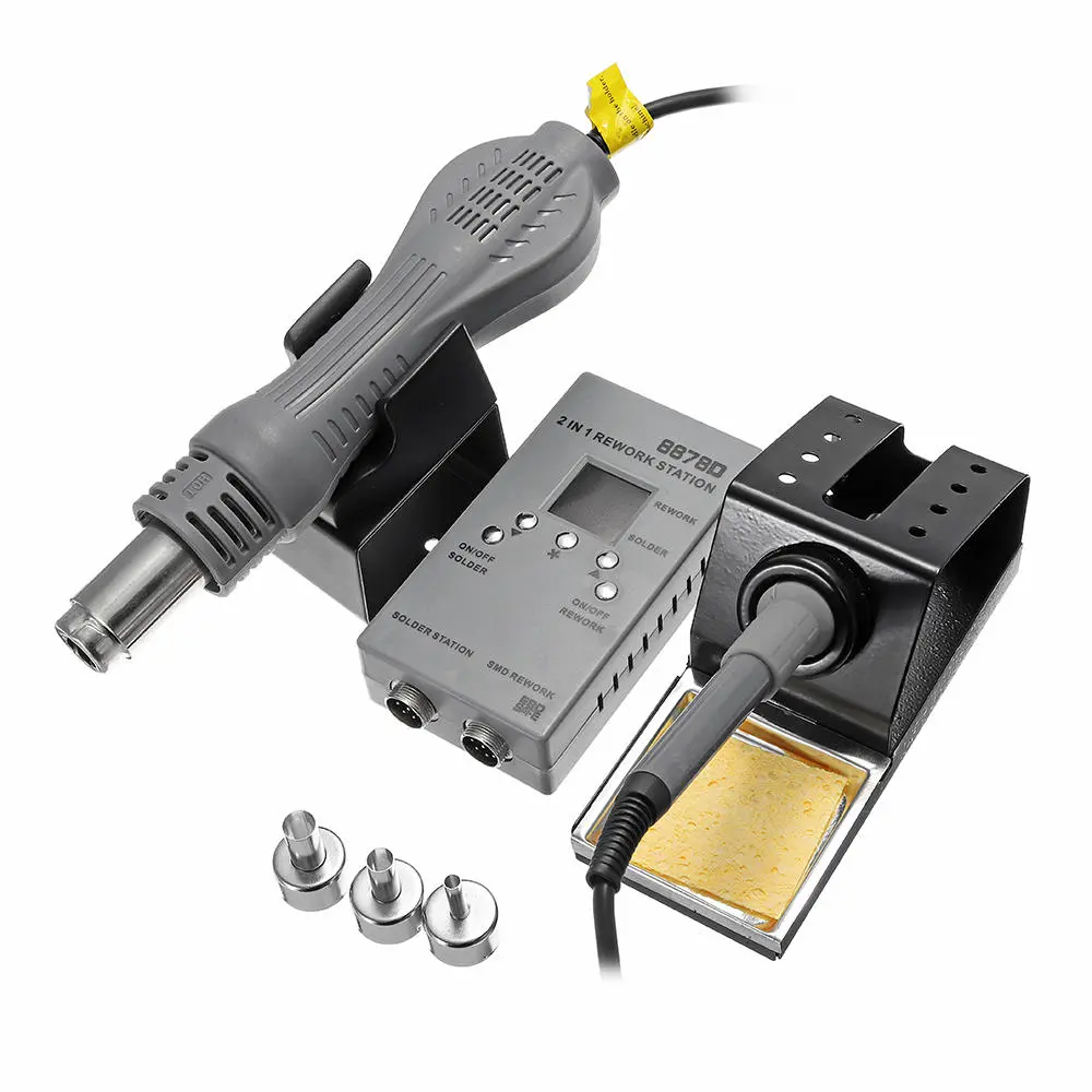 YAOGONG 8878D 2-in-1 SMD Rework Station | Hot Air Gun & Soldering Iron Tool - Image 2