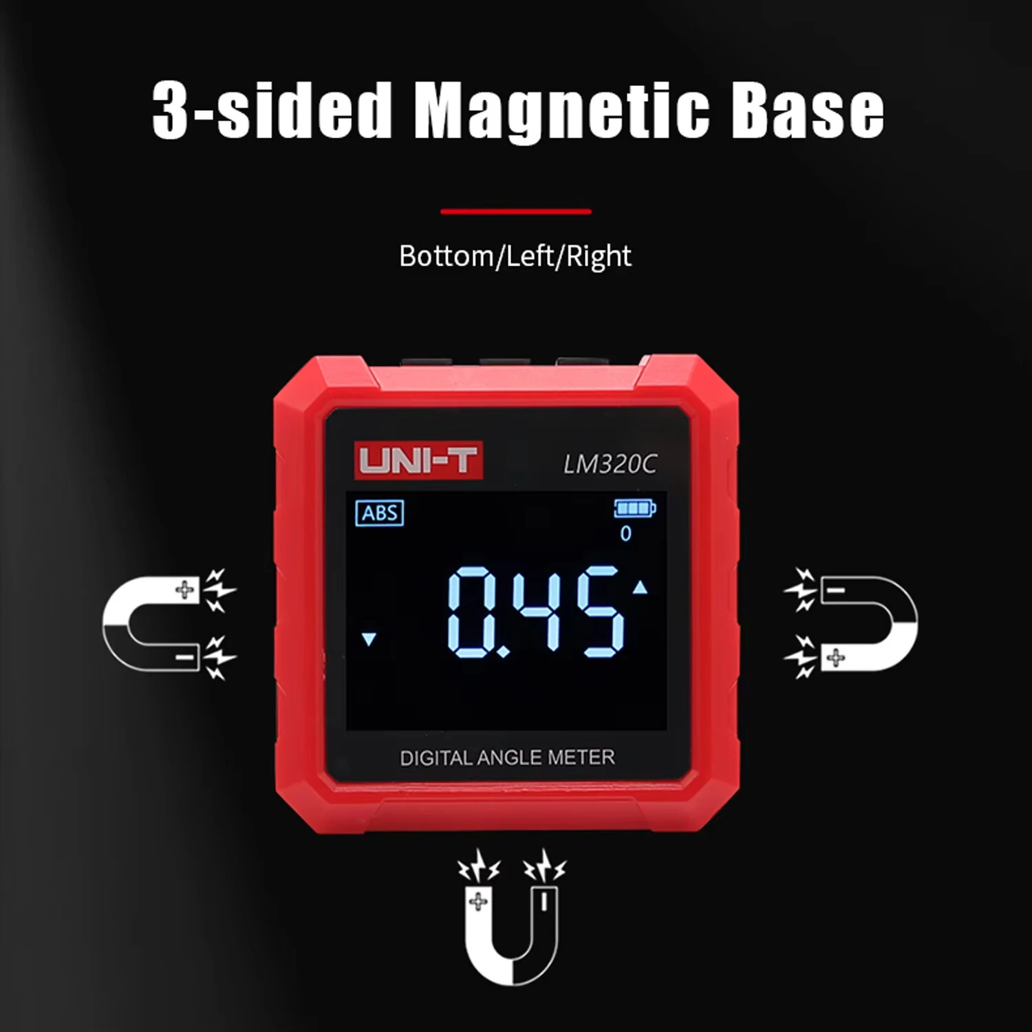 UNI-T LM320C Digital Inclinometer | 360° Magnetic Angle Meter ±0.2° Accuracy - Image 4