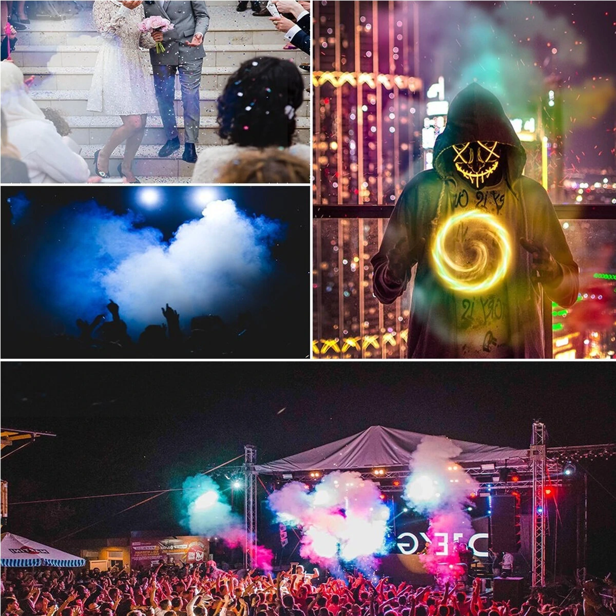 600W RGB Fog Smoke Machine with LED Light & Remote - 220V Party Show - Image 5
