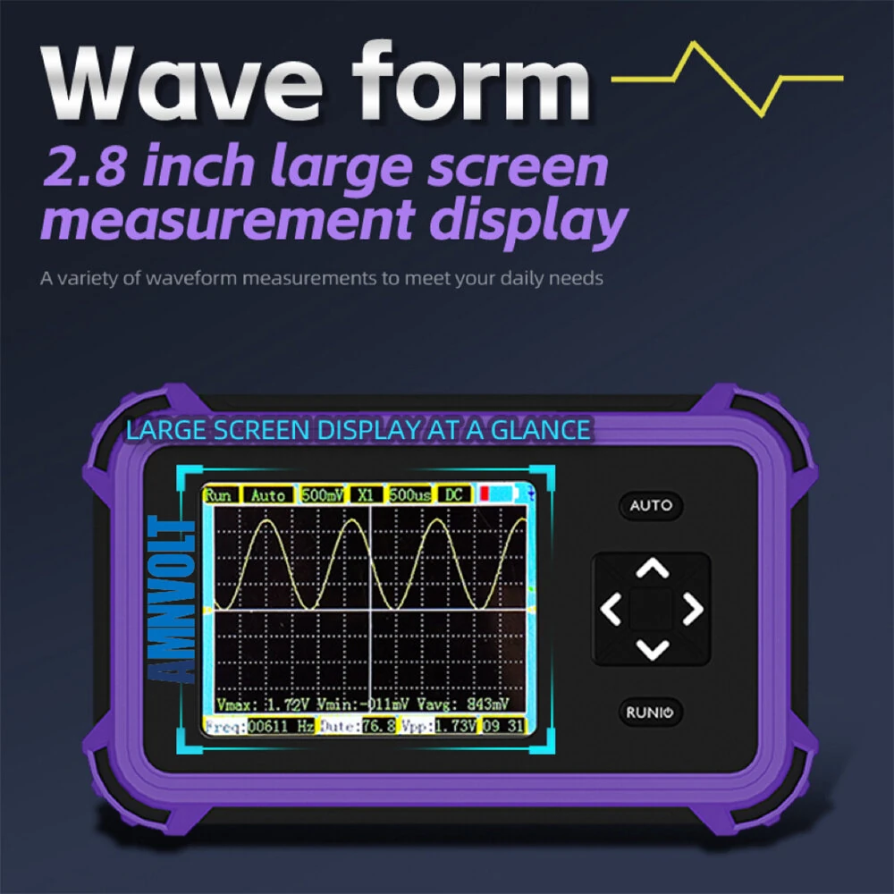 PDS833 Handheld Digital Oscilloscope | 1MHz Bandwidth, 8.33Msa/s | 2.8 Portable - Image 5