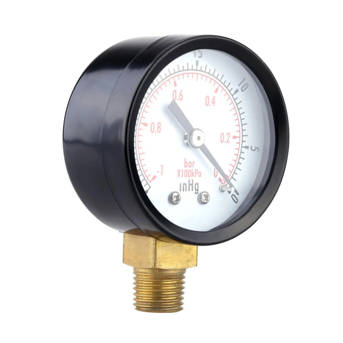 TS-50-1+1 Mini Vacuum Pressure Gauge | 50mm Manometer 0 to -30 inHg & -1 Bar - Image 3