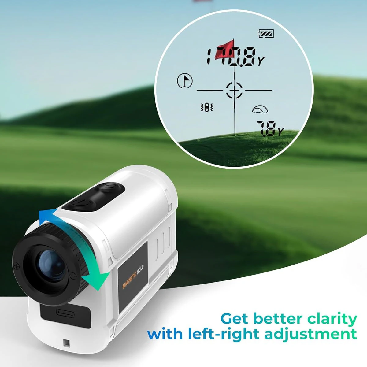 CIGMAN CT-1200 Golf Rangefinder | 6X Zoom 1312 Yards | Slope & Flag Lock - Image 3