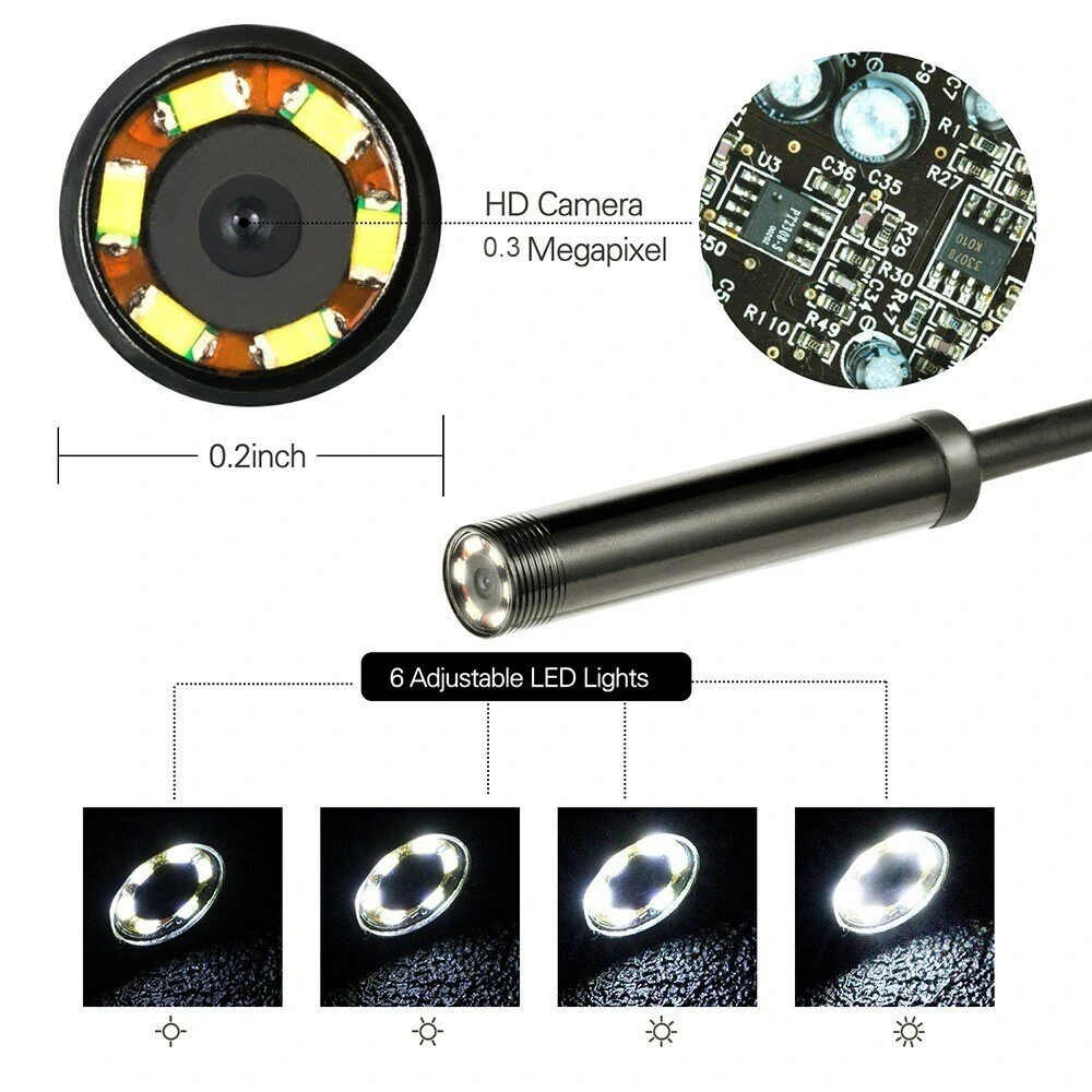 5mm & 7mm USB-C Borescope Camera | For Android Smartphone & Car Inspection - Image 2