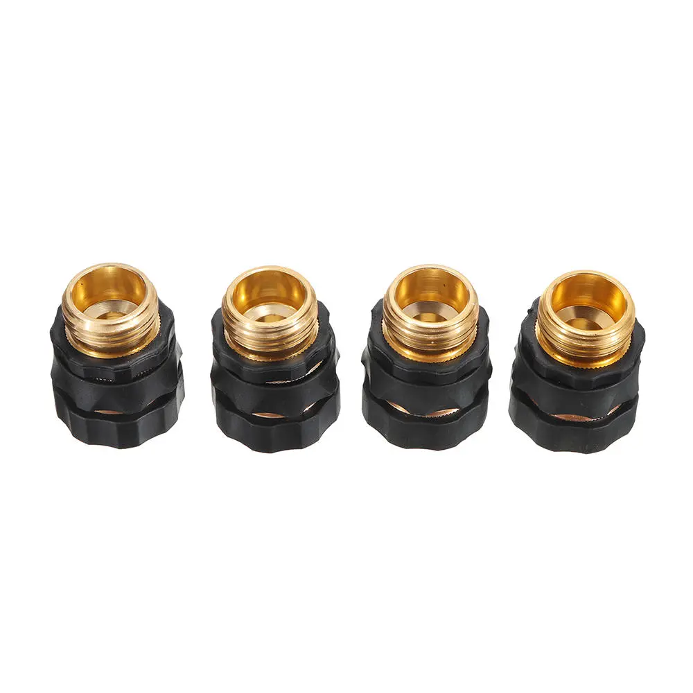 4pcs 3/4 Inch Brass Garden Hose Quick Connect Fittings | Water Pipe Connectors - Image 3