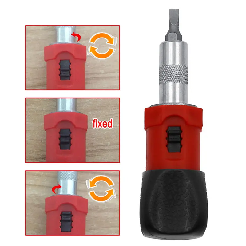 Carbon Steel Ratchet Screwdriver Wrench - 1/4 Inch 6.35mm Socket Handle - Image 2