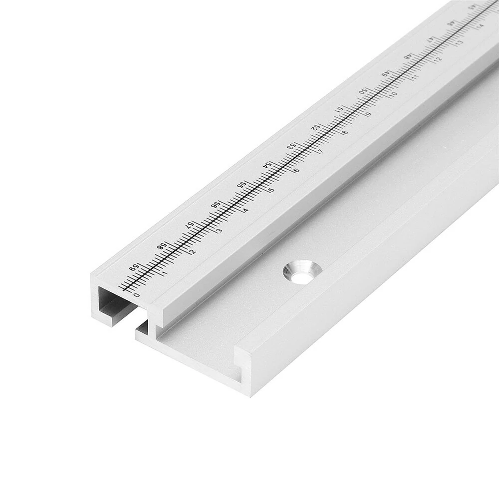 Drillpro Aluminum Alloy T-Track Miter Slot | 600-1220mm with Scale & Stop - Image 4