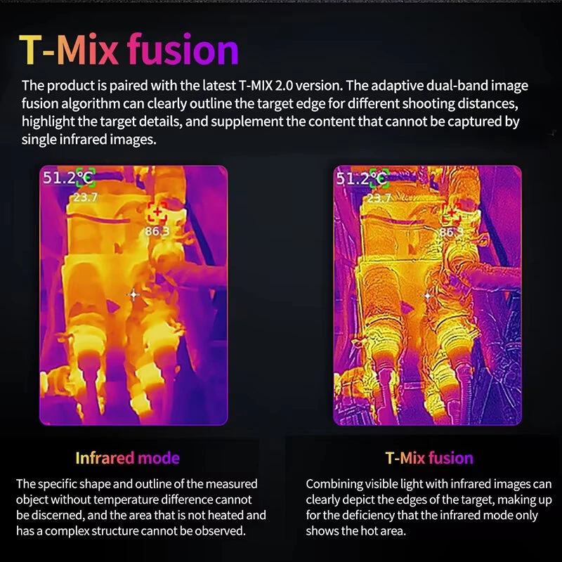UNI-T UTi260B+ Thermal Camera | 256x192 IR Resolution | -20°C to 550°C | Waterproof - Image 5