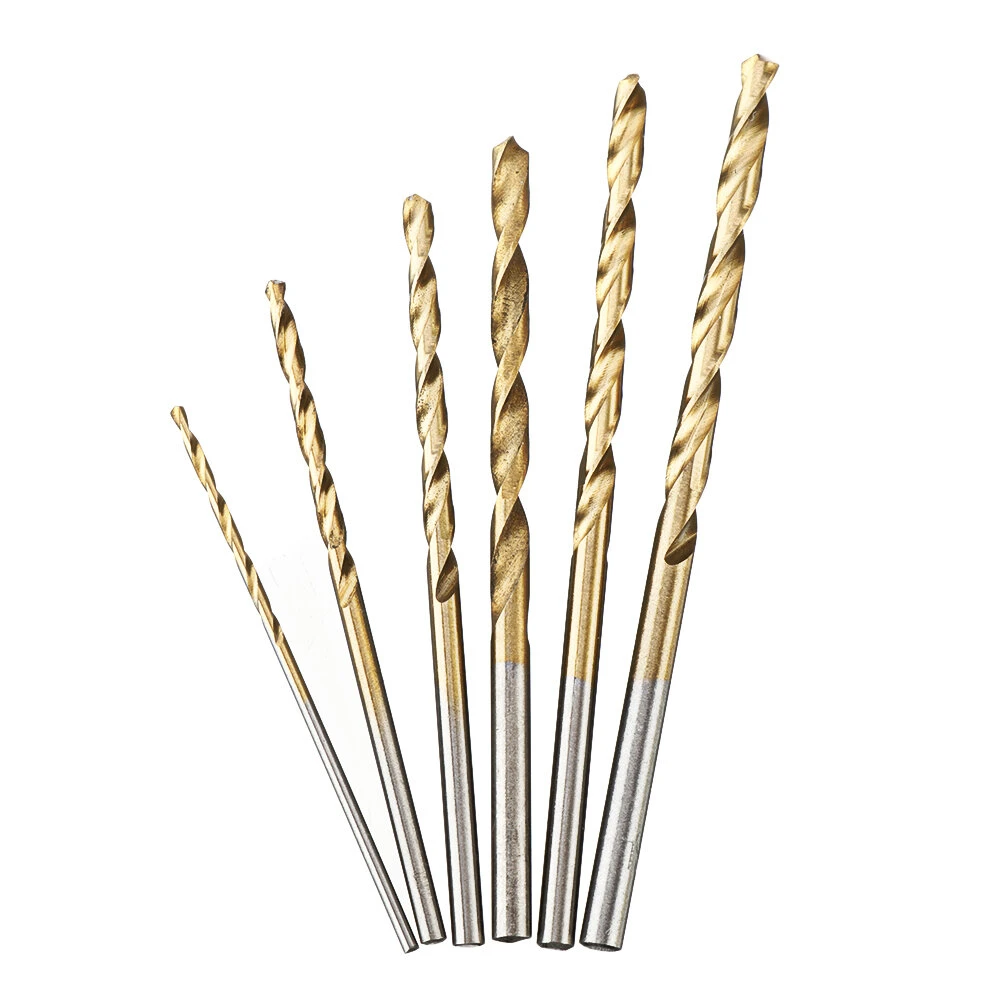 Drillpro 50Pcs HSS Twist Drill Bit Set - Titanium Coating 1/16-1/8 Quick Change - Image 2