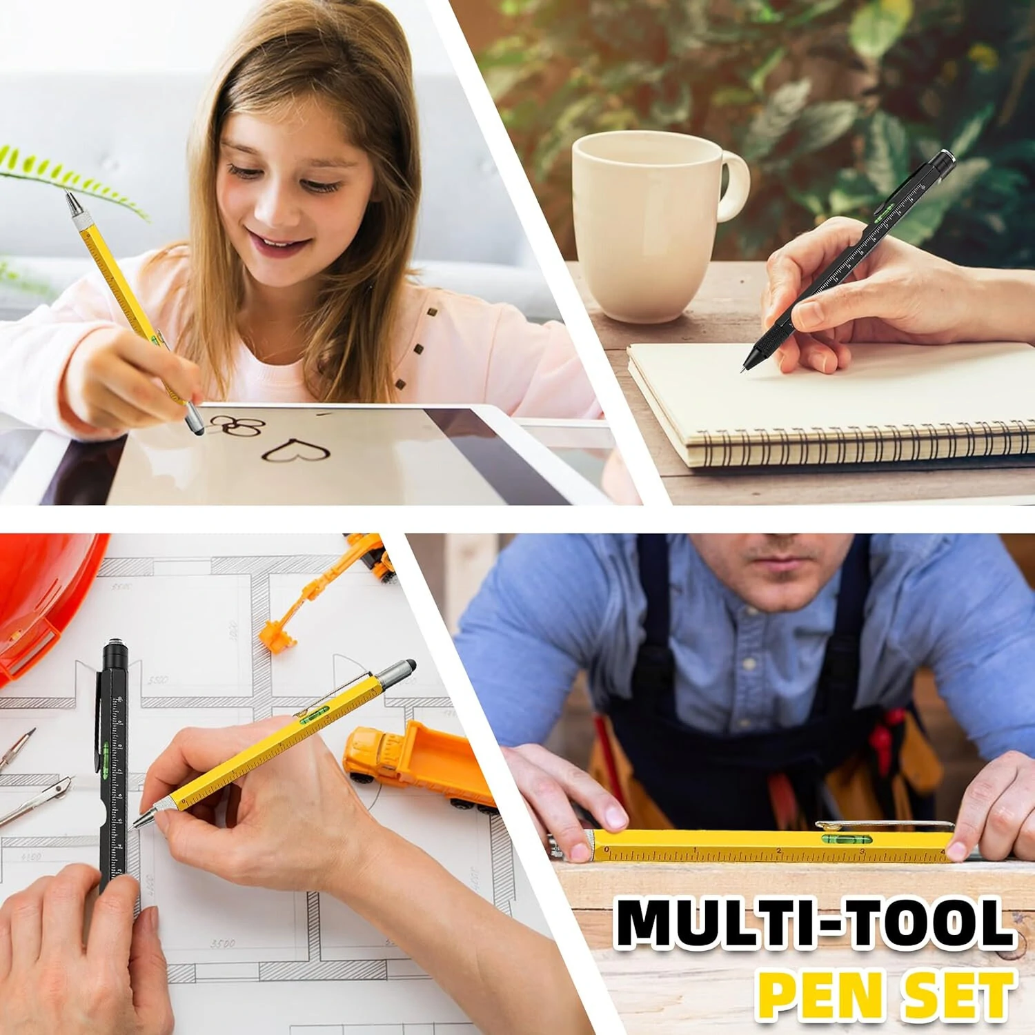 9-in-1 Multi-Tool Stylus Pen | LED Light, Screwdriver & Bottle Opener - Heavy Duty Aluminum - Perfect DIY Gift - Image 4