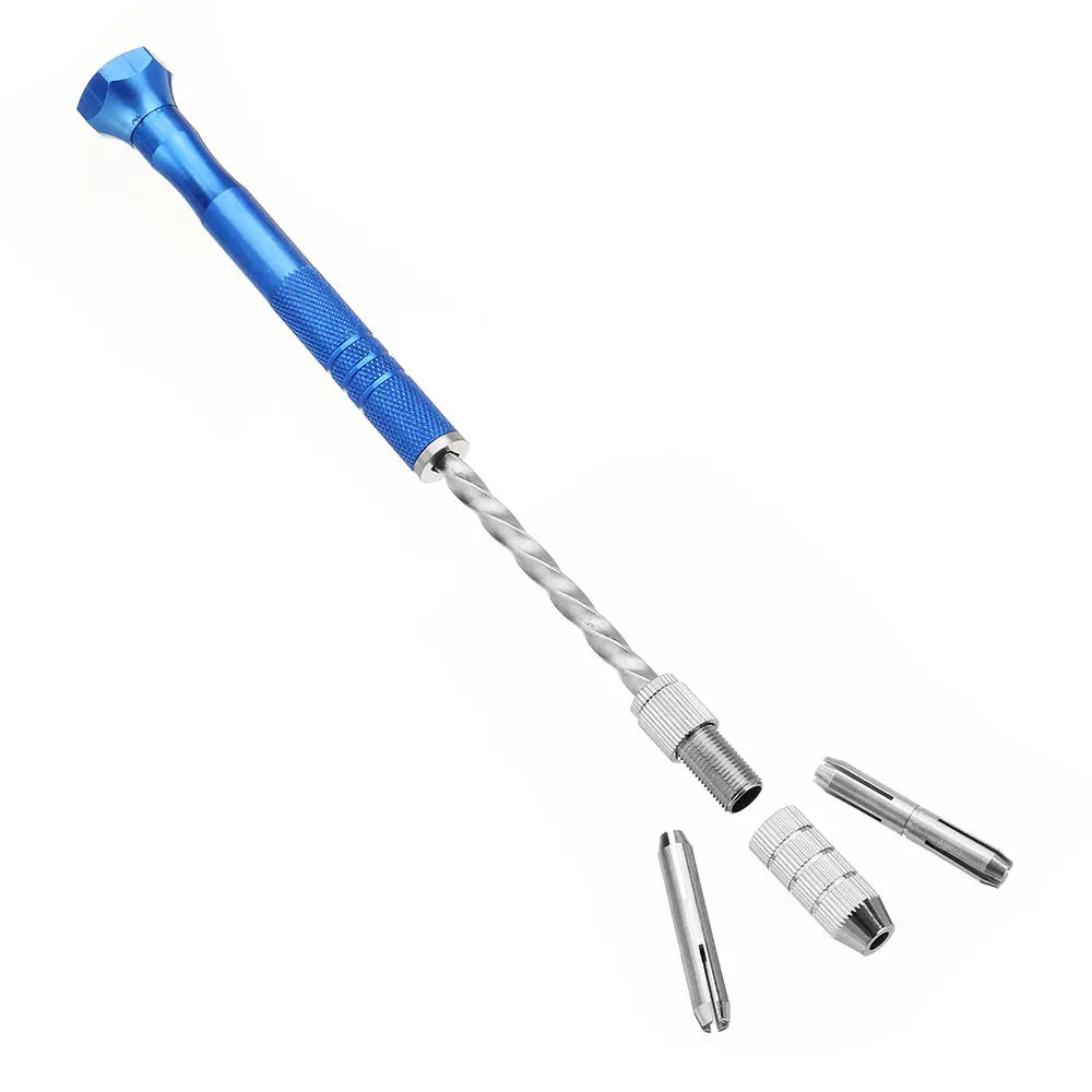 Drillpro Semi-Automatic Mini Hand Drill | 2 Double Side Chucks & 10 Twist Bits - Image 5