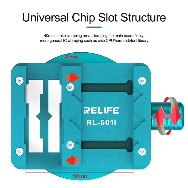 RL-601I Motherboard Chip Repair Fixture - 360° Rotatable, High Temp Resistance & Stable Weighted Base - Image 5
