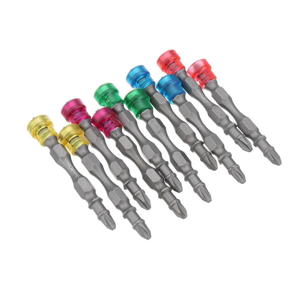 BROPPE 10pcs Double Head Magnetic Screwdriver Bit Set | PH2 Phillips | 65mm - Image 2