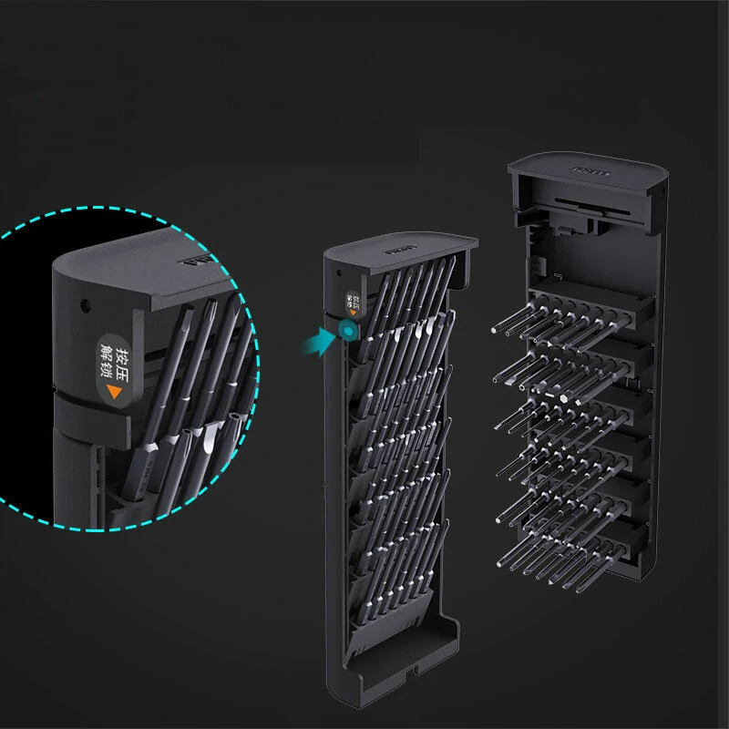 JIMI JM-GNT60 60-in-1 Magnetic Screwdriver Set | Precision Repair Tools | Press Design - Image 3