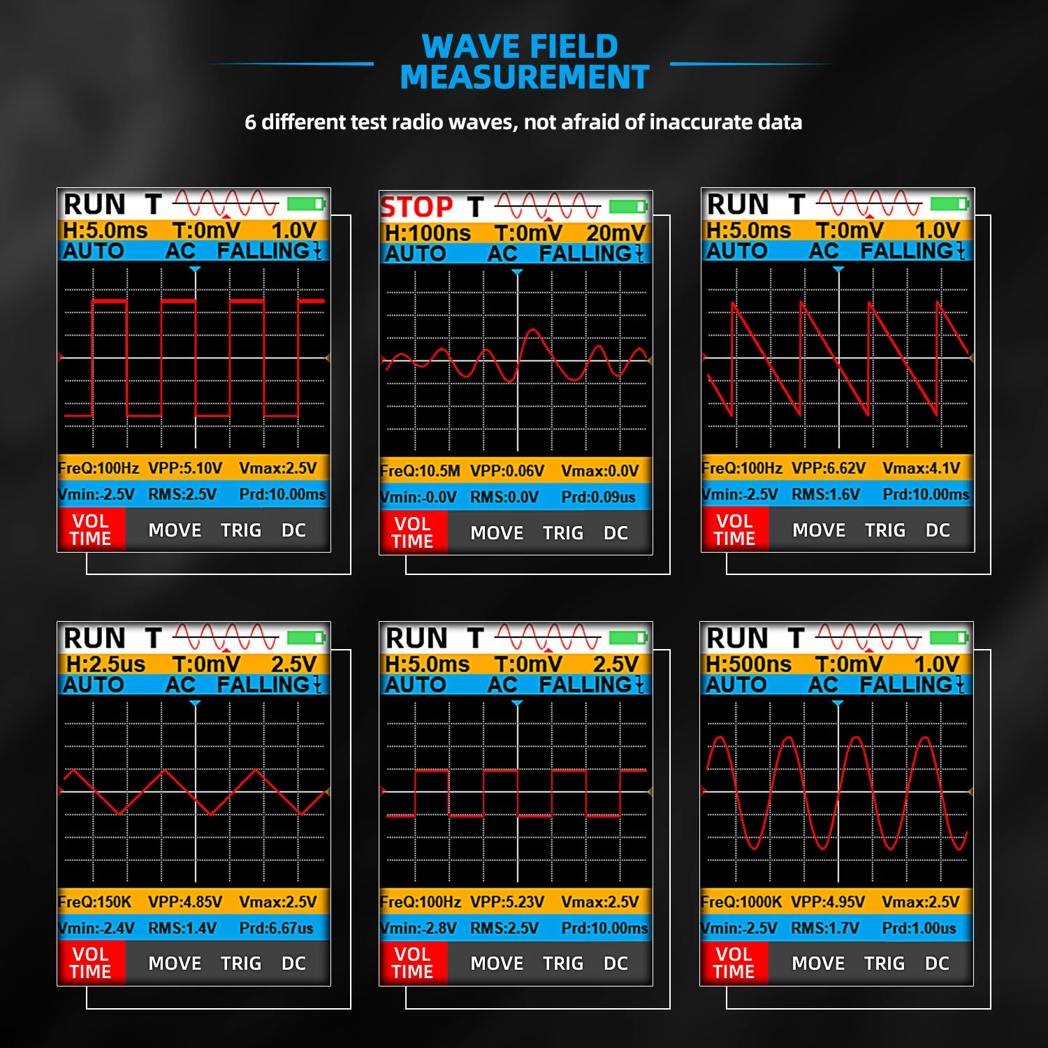 BSIDE O1X Digital Handheld Oscilloscope Multimeter - 10MHz Bandwidth | 48MSa/s | Color Display | Rechargeable - Image 5