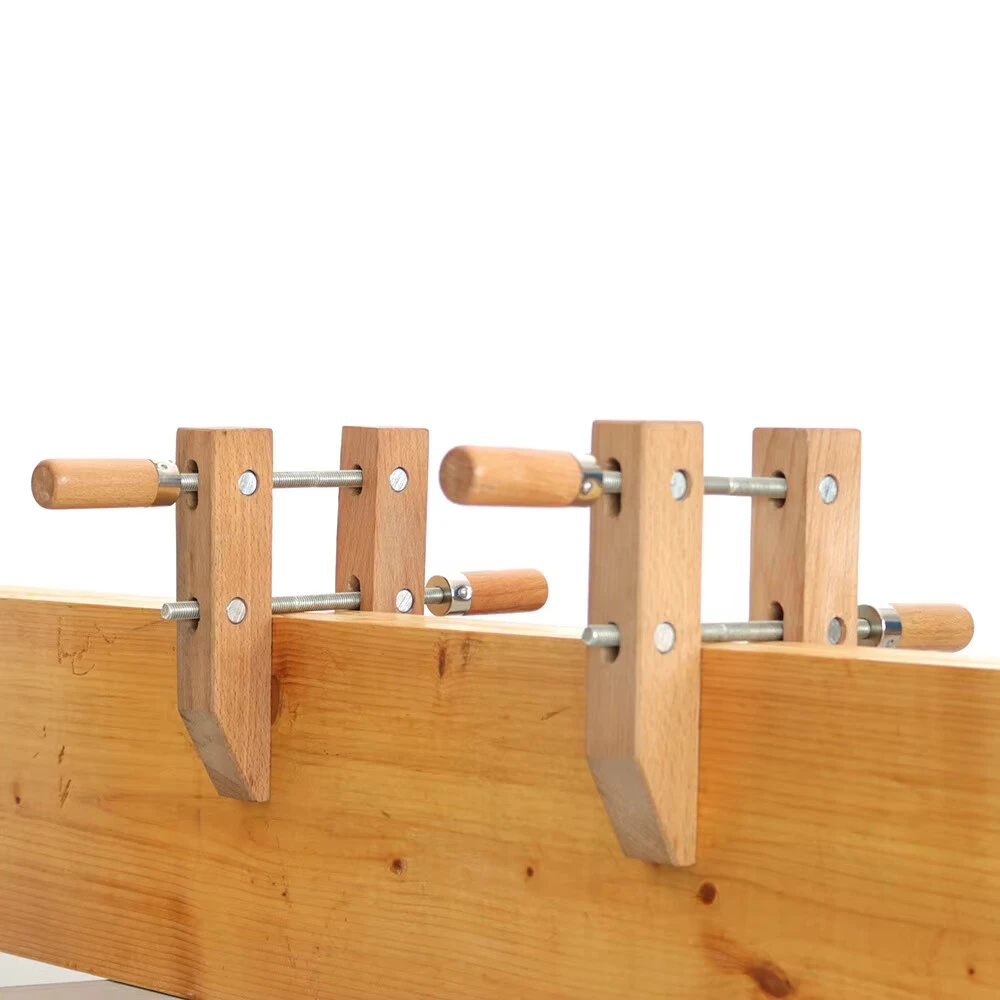 Wood Hand Screw Clamp - 8/10 Inch Parallel Jaw - Adjustable Hardwood Tool - Image 3