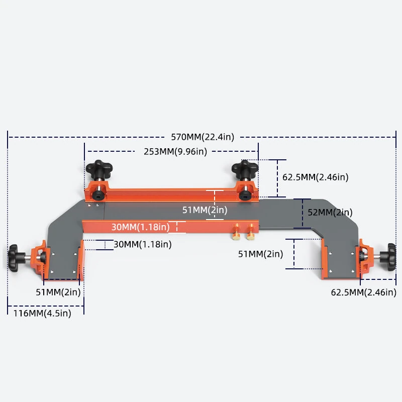 Aluminum Cabinet Frame Spacer Tool | 16-24in Precision Positioning for DIY Woodworking - Image 4