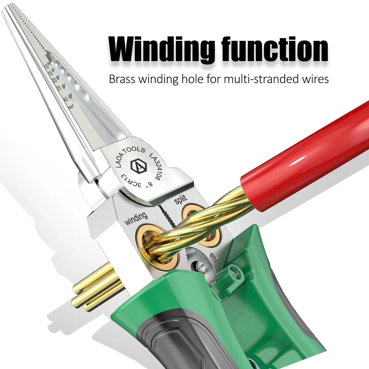 LAOA 7-in-1 Stainless Steel Wire Stripper | High Precision Electrical Tool | Ergonomic Design - Image 5