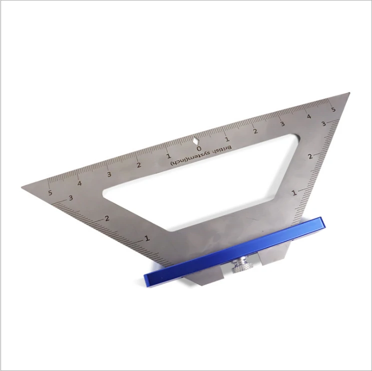 Stainless Steel 140mm Triangle Ruler - Woodworking Scribing Angle Ruler for DIY - Image 2