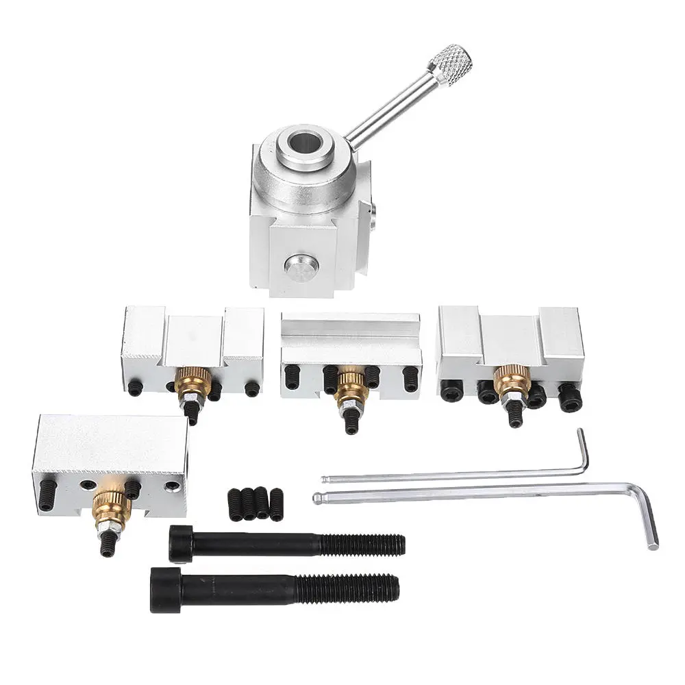Machifit Upgraded Quick Change Post Holder Set - Silver Boring Bar for CNC Mini Lathe - Image 2