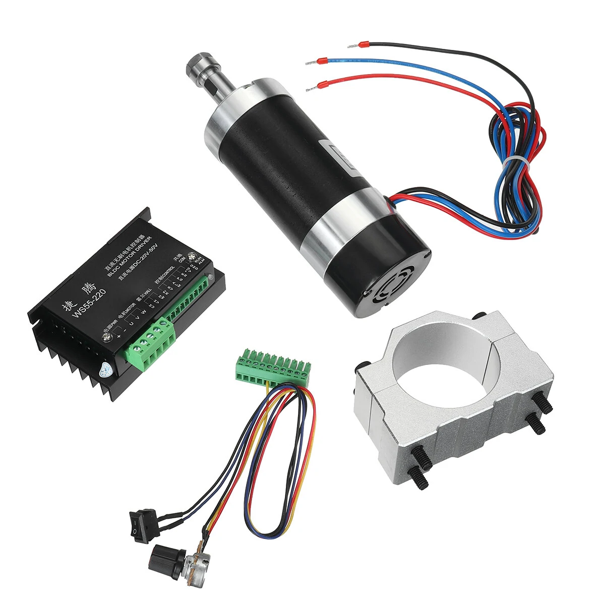 MACHIFIT ER11 48V 500W Brushless Spindle Motor | High-Speed Cooling for Engraving & PCB Drilling - Image 2