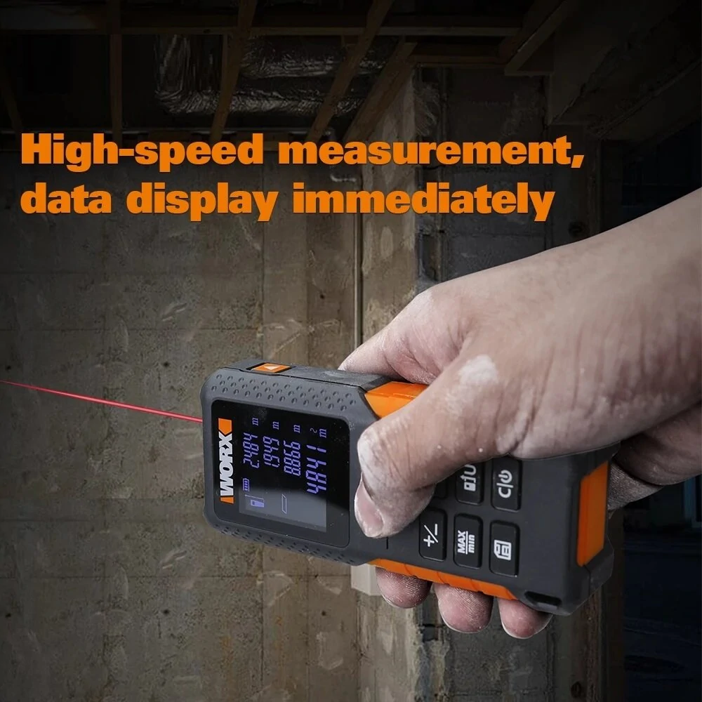 WORX WX087 40M Laser Distance Meter | Digital Rangefinder & Measuring Tool - Image 2