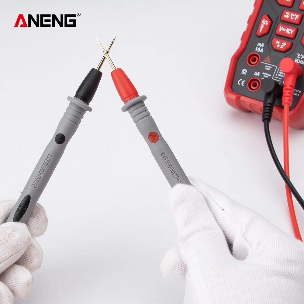 ANENG PT1032 Digital Multimeter Test Lead | 20A 1000V Gold Plated Sharp Probes - Image 3