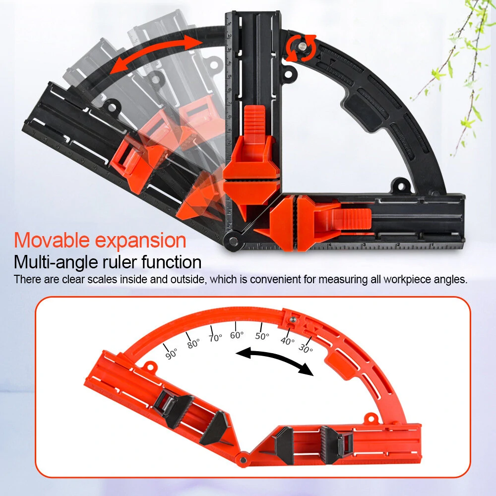 Woodworking 90 Degree Corner Frame Clamp - Adjustable Quick-Lock Tool for Picture Framing - Image 2