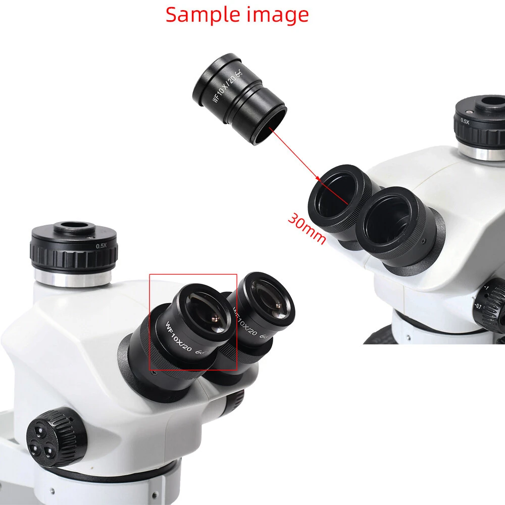 HAYEAR 10X Microscope Lens - 20/22mm Field View | 30mm Interface Wide Angle Eyepiece - Image 3