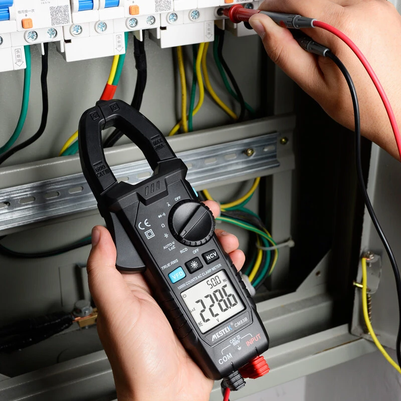 MESTEK CM83B True RMS Clamp Meter - 600A AC/DC Voltage Tester | NCV & Capacitance - Image 5