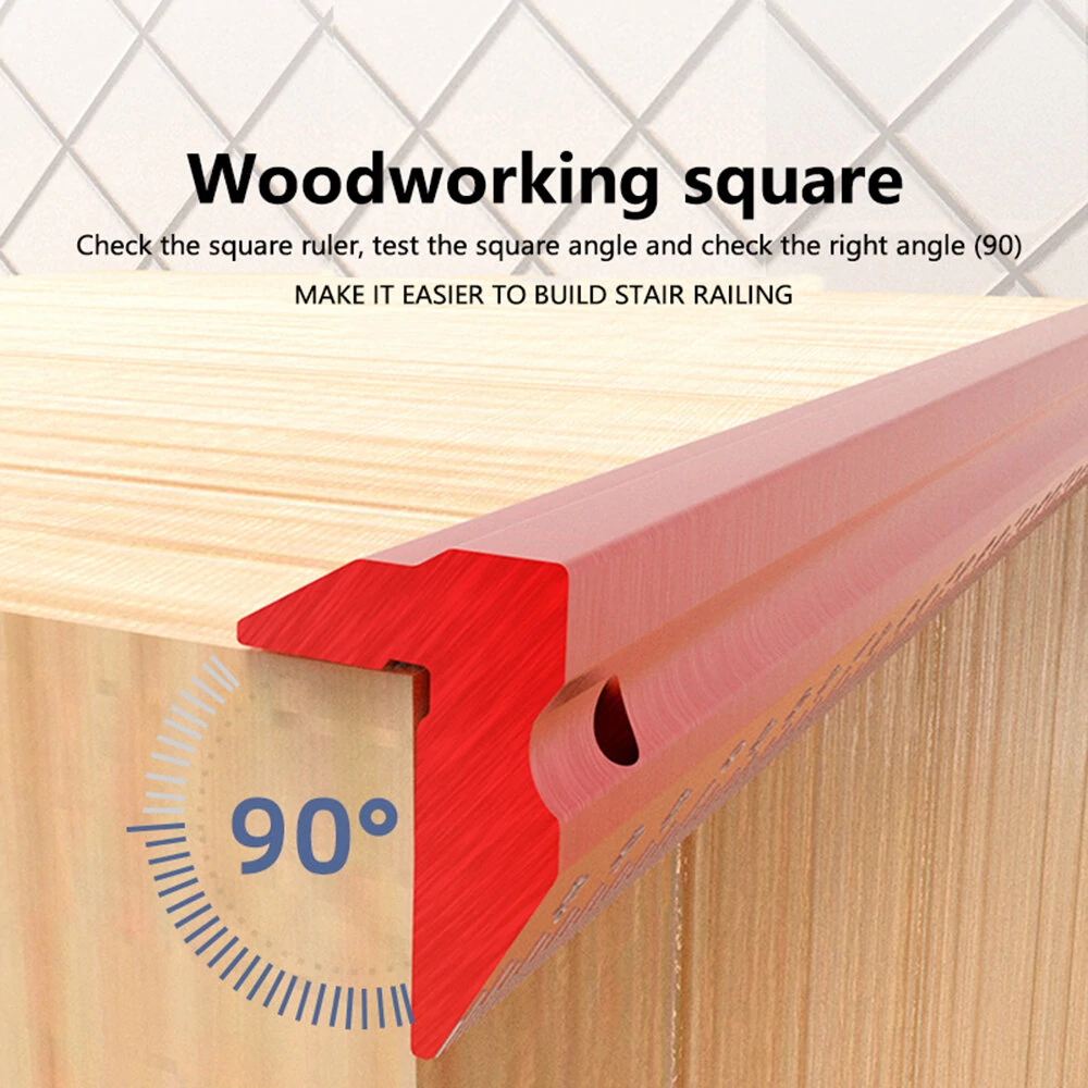 V Shape Marking Ruler - Double-Sided Aluminum Alloy CNC Precision Tool - Image 3